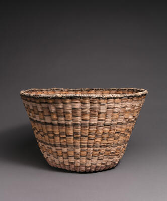 Passages series inspiration: Bowl circa 1960–1968; Ada Fredricks, Hopi; yucca leaves, rabbitbrush, galleta grass.

Museum of Indian Arts and Culture, 
Santa Fe, New Mexico 56157/12